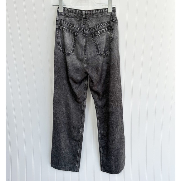rag & bone Black Magic Liquid Miramar Alex High Rise Straight NWT 23 - Picture 6 of 9